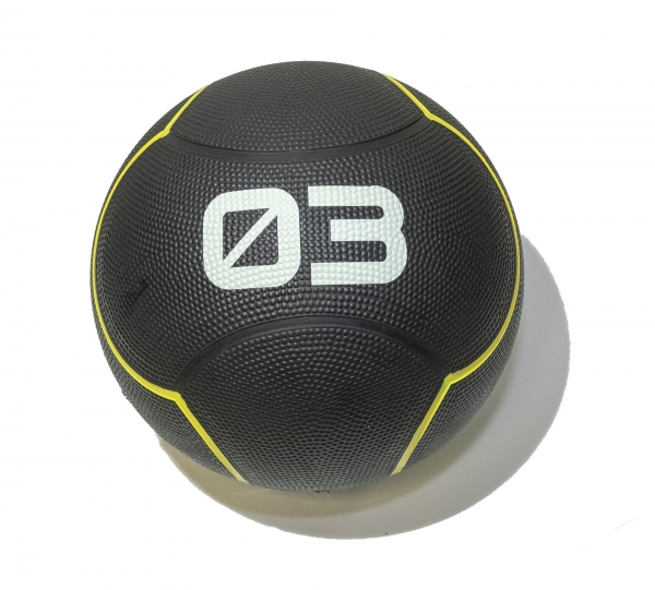 Мяч тренировочный черный 3 кг Original FitTools FT-UBMB-3