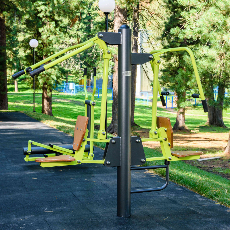 Уличный тренажер Тяга Сверху - Жим от груди ZAVODSPORTA S-1056