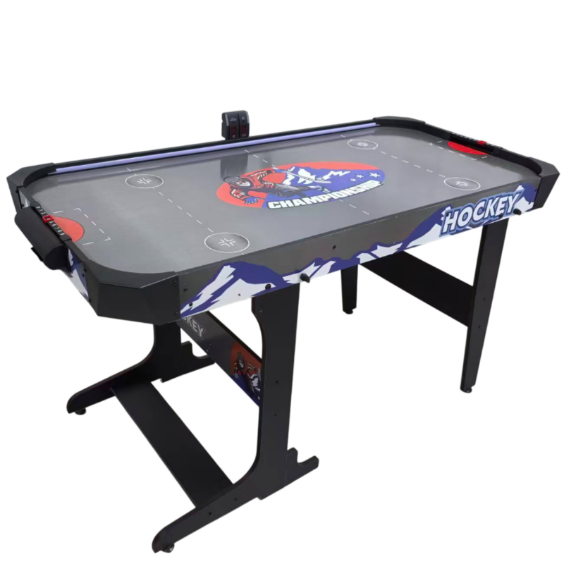 Игровой стол – аэрохоккей с подсветкой DFC Championship 53 135 х 65 см, складной, черный