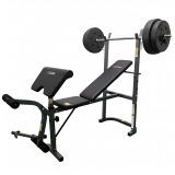 Скамья под штангу с опциями DFC GOZONE GZE-2201 со штангой и дисками в комплекте