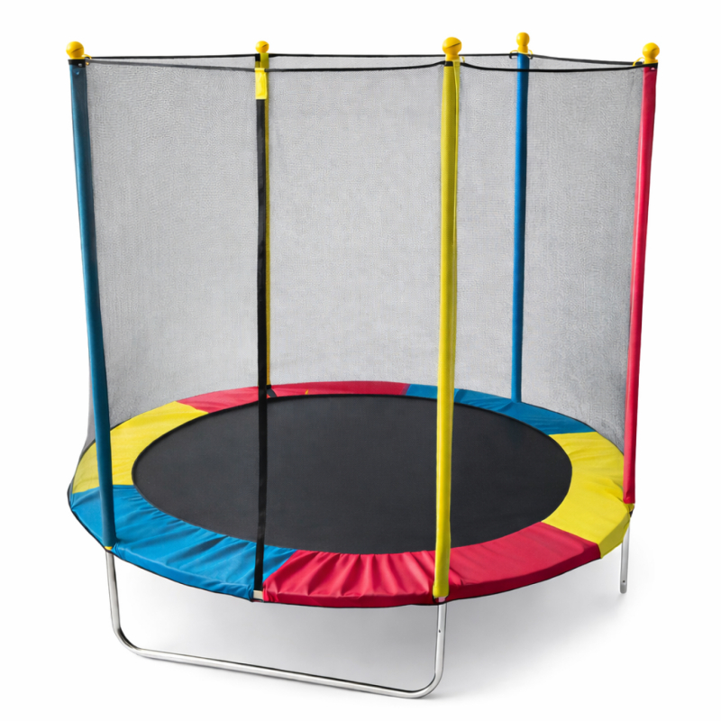 Батут каркасный DFC цветной 137 см с защитной сеткой