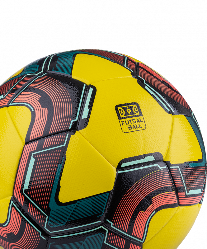 Мяч футзальный Inspire №4, желтый/черный/красный, размер 4, Jögel УТ-00018634