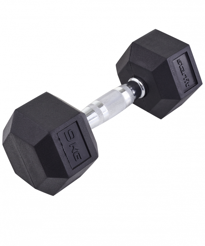 Гантель гексагональная DB-301 9 кг, обрезиненная, черный, Starfit УТ-00019790