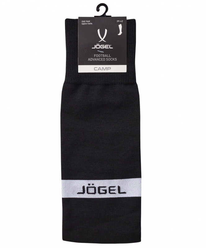 Гетры футбольные CAMP ADVANCED SOCKS, черный/белый, размер 39-42, Jögel УТ-00021449