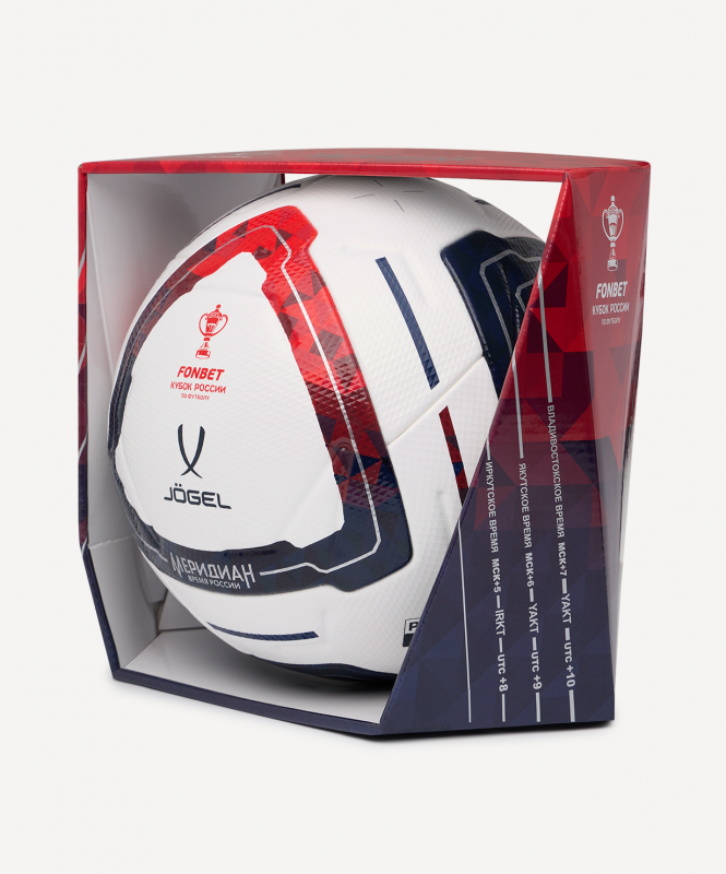 Мяч футбольный JÖGEL Meridian Elite RUSSIAN CUP BOX №5, размер 5 ЦБ-00004720