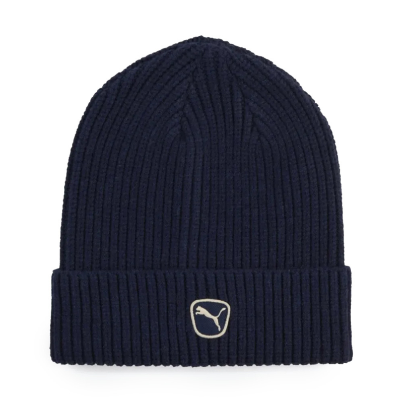 Шапка PUMA Cat Patch Mid Crown Beanie, 02735606, 100% полиэстер, темно-синий