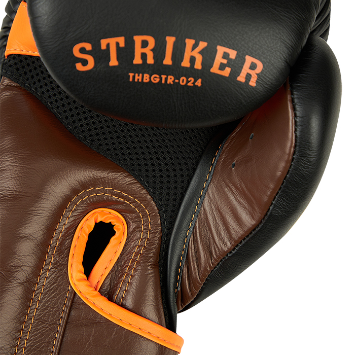 боксерские перчатки STRIKER черный/оранжевый Green Hill THBGTR-024 16oz