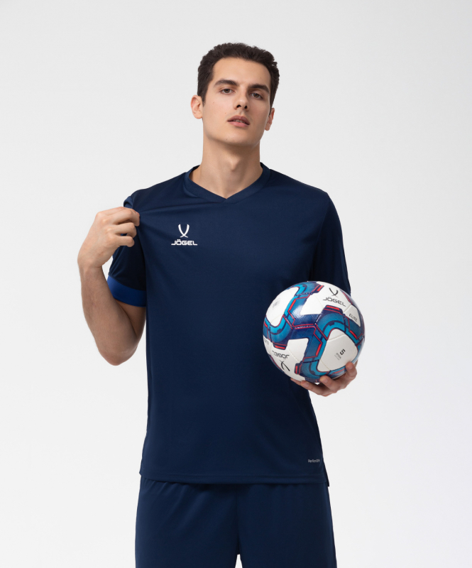 Футболка игровая DIVISION PerFormDRY Union Jersey, темно-синий/синий/белый, размер XS, Jögel УТ-00019007