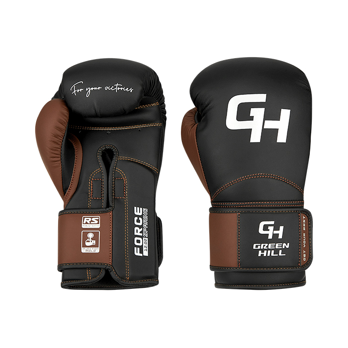 Боксерские перчатки Force SPARRING Чёрно-коричневые Green Hill CNBGKS-980 16oz
