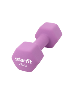 Гантель неопреновая Core DB-201 фиолетовый пастель, 4 кг, Starfit