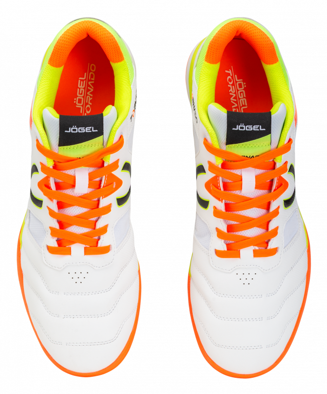 Бутсы зальные Tornado 2.0 White/orange, размер 41,5, Jögel ЦБ-00003462