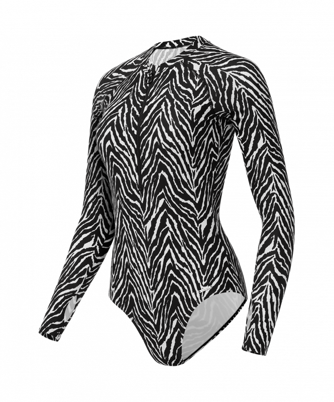 Купальник для плавания с длинным рукавом 25DEGREES Surf Black/White, полиамид, размер 50 ЦБ-00007827