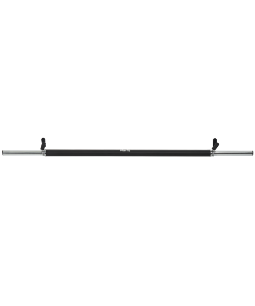 Гриф для аэробики BB-104 120 см, d=25 мм, неопреновый, с пружинными замками, черный, Starfit