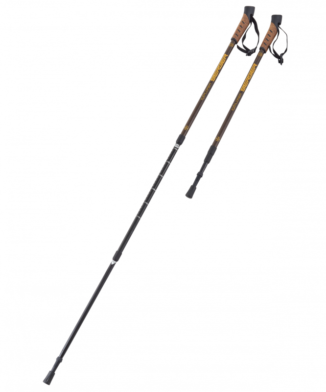 Скандинавские палки Explorer, 67-135 см, 3-секционные, коричневый, Berger УТ-00019908
