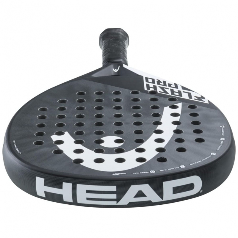 Ракетка для падела HEAD Flash Pro 2023, 226113, для игроков средн.уровня, стекловолокно, черно-белый
