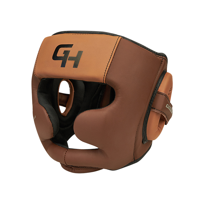 Боксерский шлем Force Full Face KK Коричнево-табачный Green Hill CNHGKF-770 S