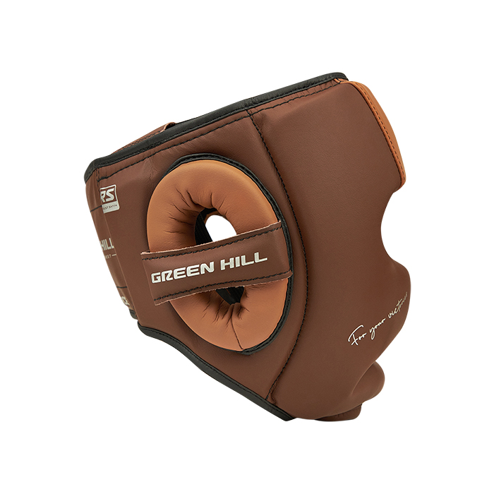 Боксерский шлем Force Full Face KK Коричнево-табачный Green Hill CNHGKF-770 S