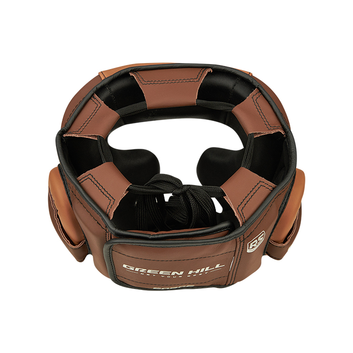 Боксерский шлем Force Full Face KK Коричнево-табачный Green Hill CNHGKF-770 S