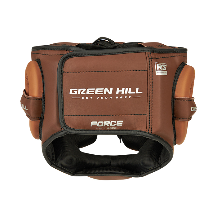 Боксерский шлем Force Full Face KK Коричнево-табачный Green Hill CNHGKF-770 S