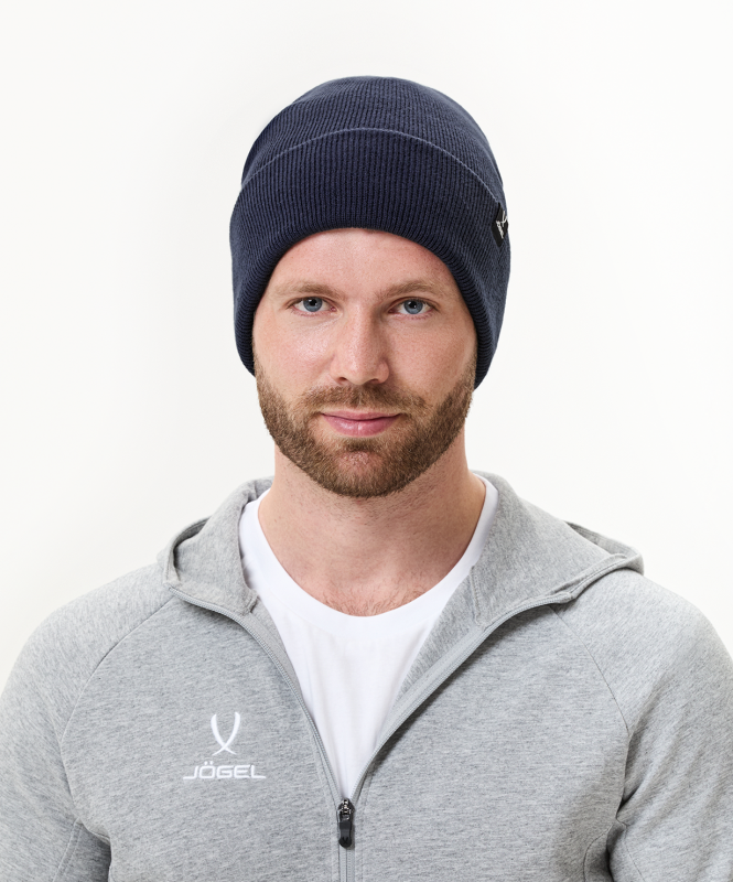 Шапка JÖGEL ESSENTIAL High Beanie, темно-синий, размер One size ЦБ-00003942