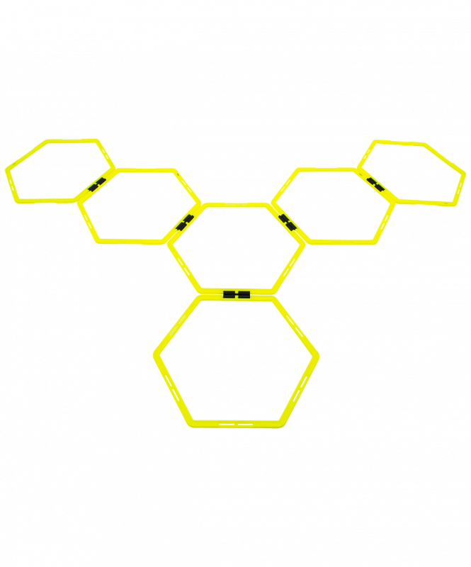 Набор шестиугольных напольных обручей Agility Hoops JA-216, 6 шт, Jögel УТ-00016902