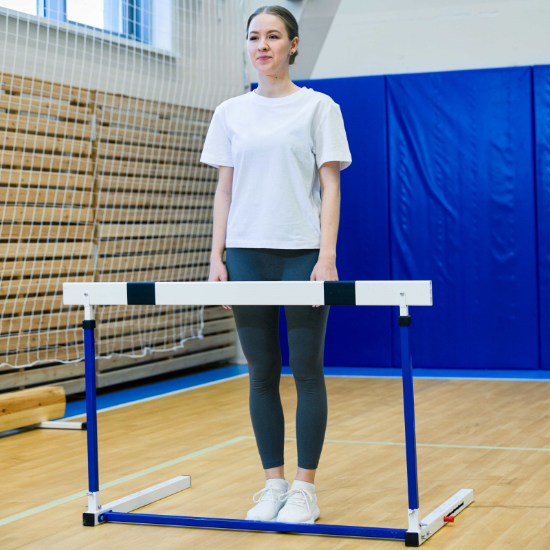 Барьер для легкой атлетики переменной высоты (складной, с противовесом) ZAVODSPORTA
