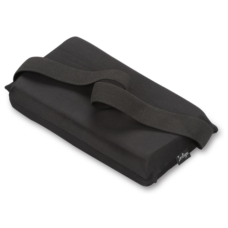 Подушка для растяжки INDIGO, SM-358-4, 24.5 × 12.5 см, бифлекс, поролон, черный