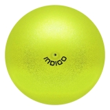 Мяч для художественной гимнастики INDIGO, IN119-LI, диам. 15 см, ПВХ, лимонный металлик с блестками