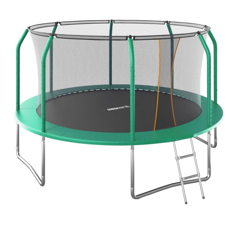 Батут UNIX Line Премиальный / Supreme Basic 12 ft (366 см) зеленый TRUSUB12G