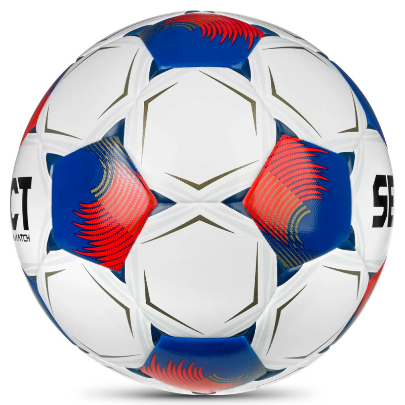 Мяч футб. SELECT Match DВ V26, 0575371004, р.5, FIFA Basic, 32п, ПУ, гибр.сш., бело-сине-красный