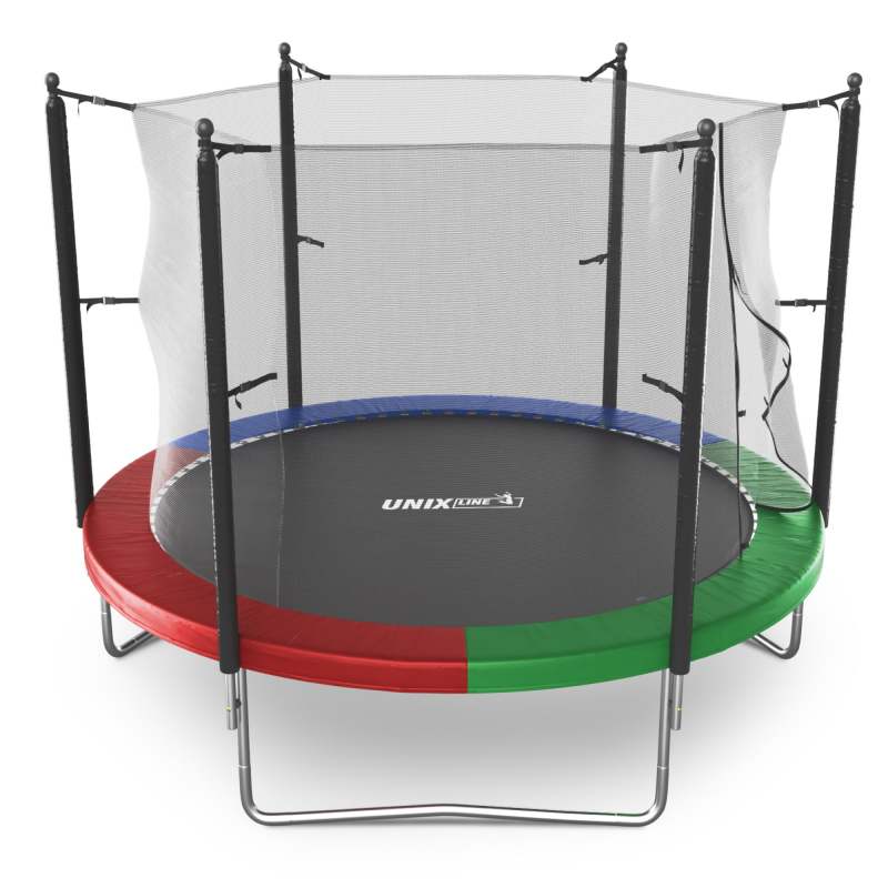 Батут UNIX Line Simple 10 ft (305 см) с внутренней защитной сеткой, цветной TRSI10INC