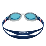 Очки для плав. SPEEDO Biofuse 2.0 8-00233214516, СИНИЕ линзы, бело-черная оправа