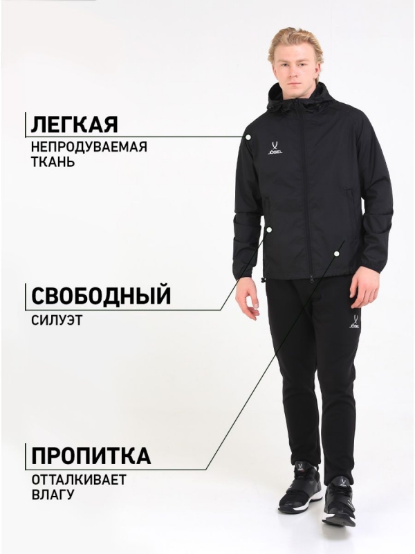 Куртка ветрозащитная CAMP Rain Jacket, черный, Jögel