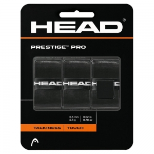 Овергрип Head Prestige Pro (чёрный), арт. 282009-BK, 0.55 мм, 3 штуки, черный