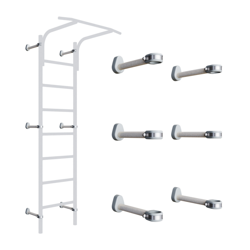 Кронштейны настенные комплект из 6 штук (белый прованс/серый) ROMANA Dop11