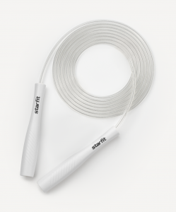 Скакалка RP-501 ПВХ, с пластиковыми ручками, 3 м, белый, Starfit ЦБ-00004399