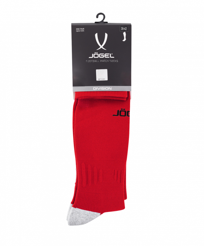 Гетры футбольные JOGEL MATCH REF, красный, размер 43-45 ЦБ-00002997