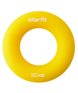 Эспандер кистевой Core ES-404 Кольцо, диаметр 8,8 см, 15 кг, силикогель, желтый, Starfit