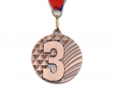 Медаль спортивная с лентой 3 место d - 5 см 5200-12