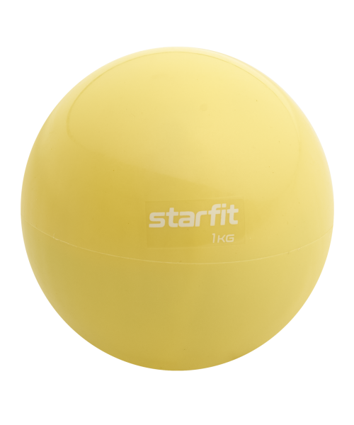 Медбол GB-703, 1 кг, желтый пастель, Starfit