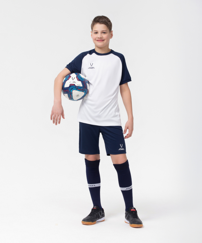 Футболка игровая CAMP Reglan Jersey, белый/темно-синий, детский, размер XS, Jögel УТ-00016197