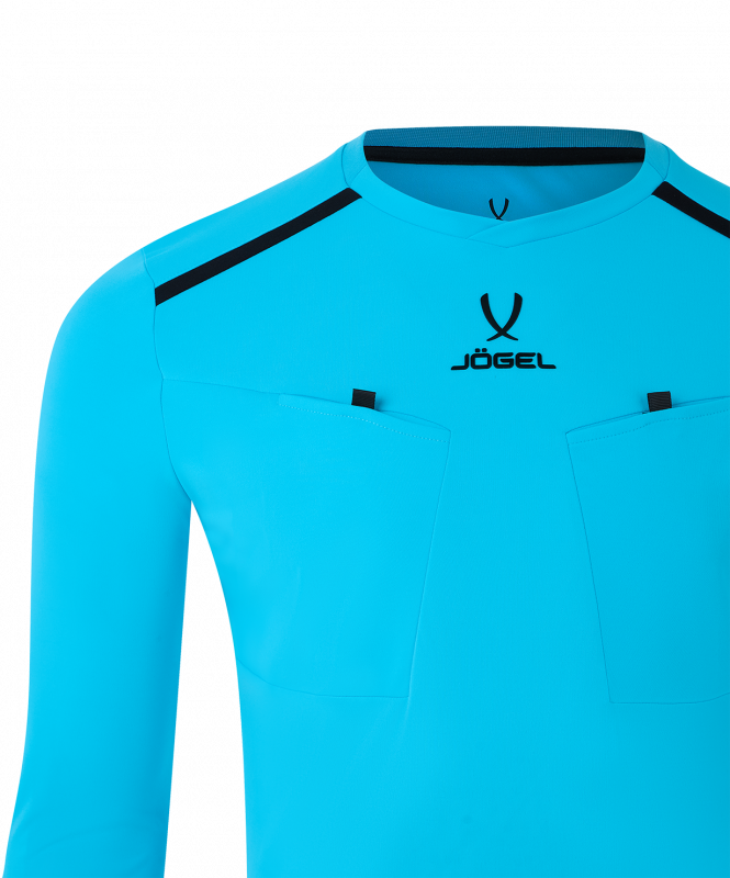 Футболка судейская с длинным рукавом DIVISION PerFormDRY Referee LS Tee, голубой, размер L, JÖGEL ЦБ-00004994