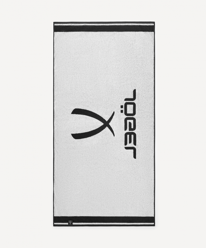 Полотенце спортивное ESSENTIAL Towel L, 70х140, черный/белый, Jögel ЦБ-00004144
