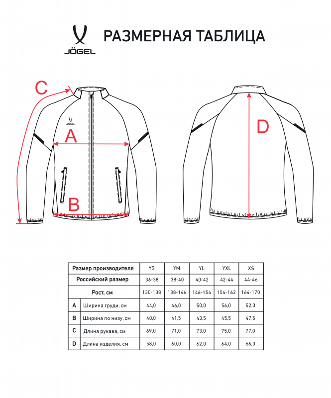 Куртка спортивная CAMP 2 Lined Jacket, серый, детский, размер YXL, Jögel ЦБ-00003449