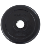 Диск обрезиненный BB-202 d=26 мм, стальная втулка, черный, 1.25 кг, Starfit УТ-00018804