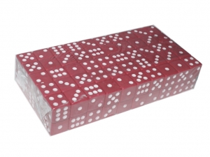 Кубик игровой №15. Цвет красный. Продажа упаковками. В упаковке 100 шт. К15-#-К