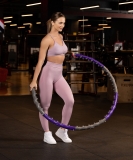 Обруч массажный HH-107 разборный, двухрядный, серый/фиолетовый, Starfit УТ-00019066