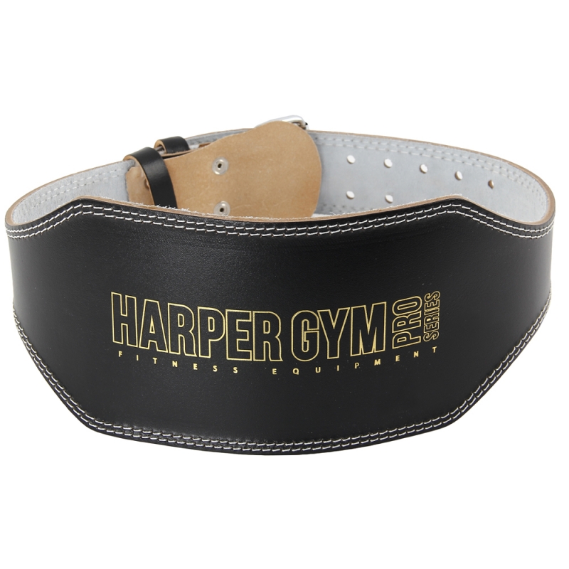 Пояс для т/а-усиленный (широкий) Harper Gym Pro Series JE-2622HG черн.нат.кожа