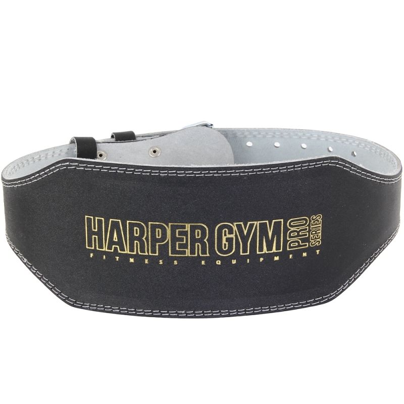 Пояс для т/а (широкий) Harper Gym Pro Series JE-2622 черный нат.кожа L