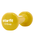 Гантель виниловая DB-101 0,5 кг, желтый, Starfit